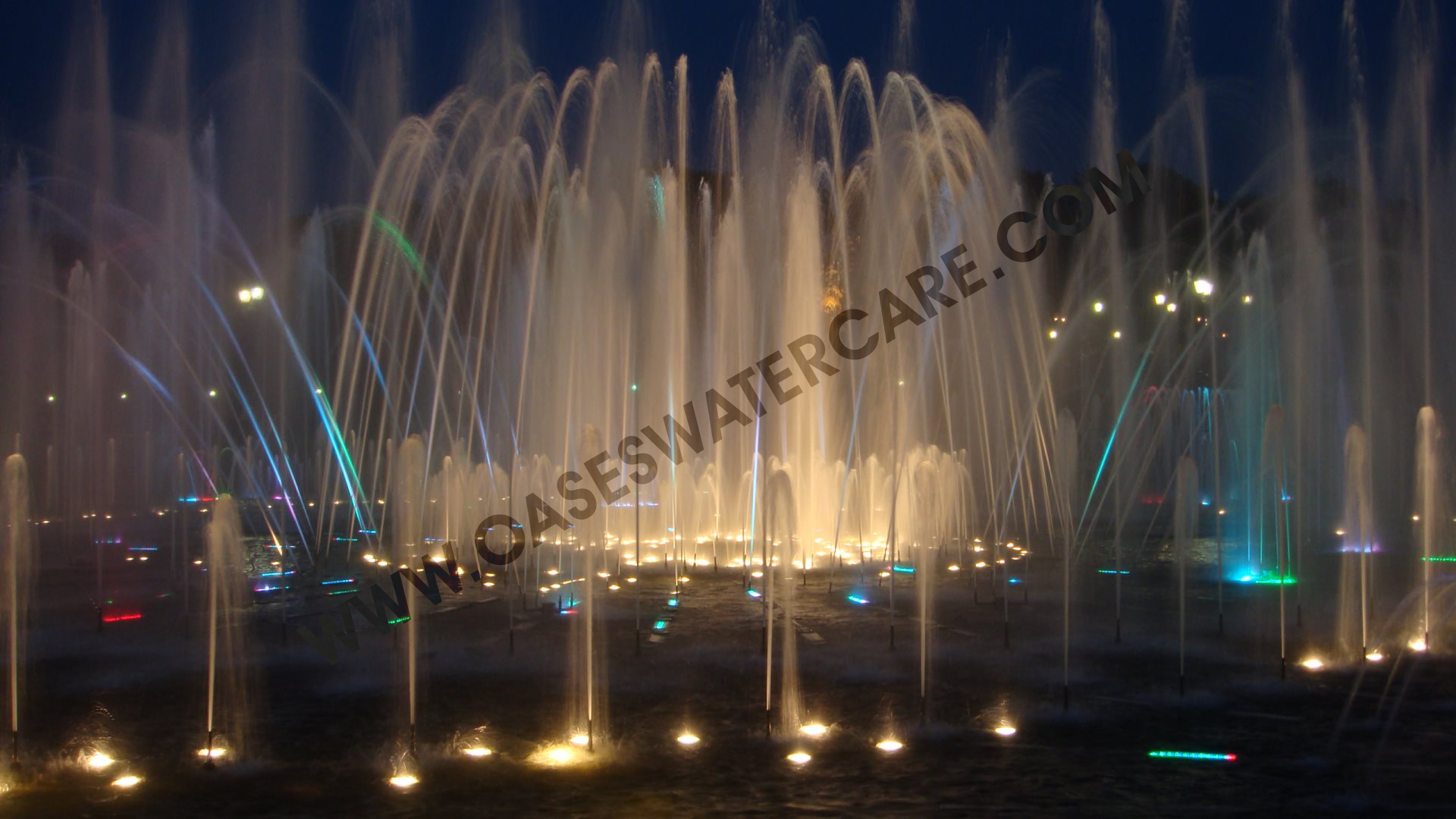 Dancing fountain in Moscow travel HD